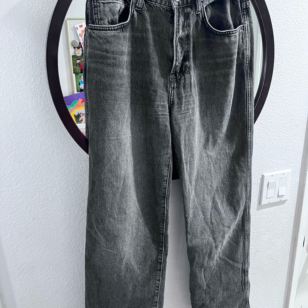Reformation Val 90s Mid Rise Straight Leg Black Denim Jeans 27 size women’s - Picture 7 of 13